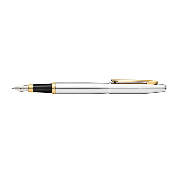 Sheaffer VFM Chrome Gold Fountain Pen – Medium Nib
