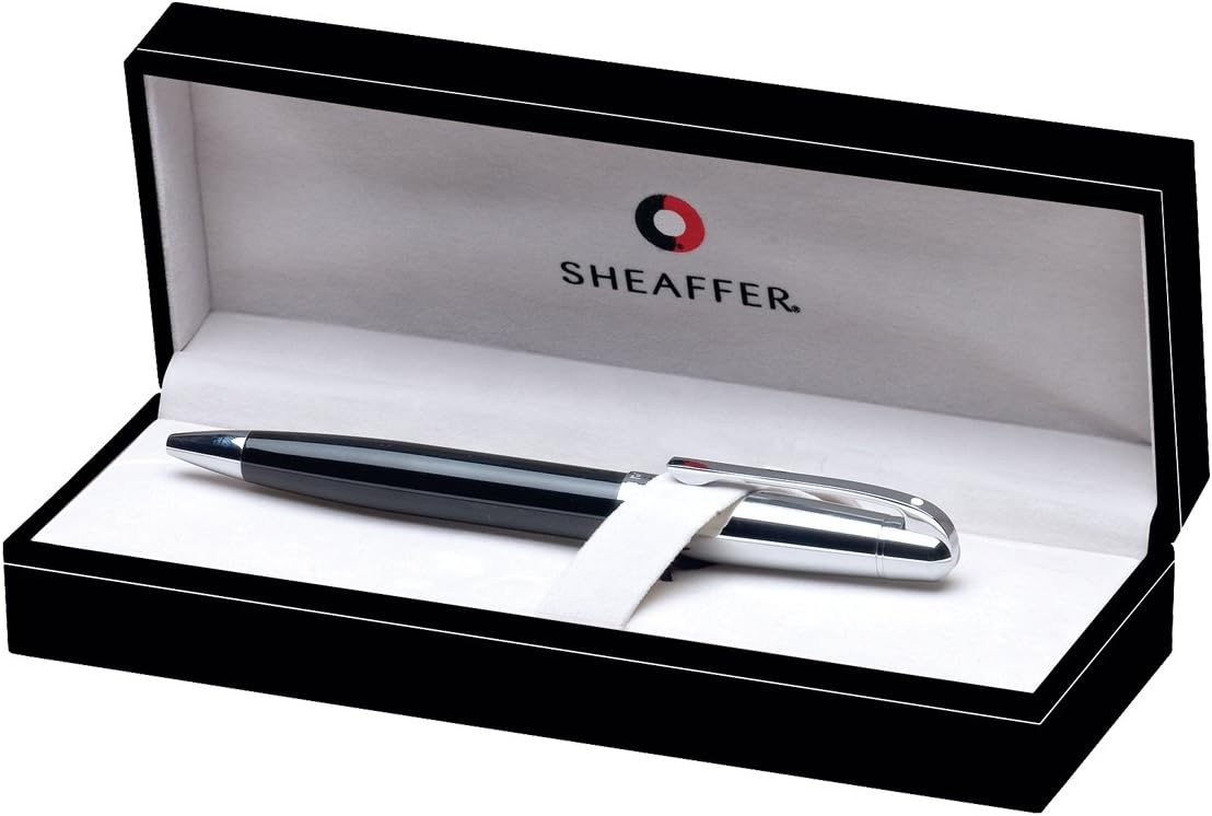 Sheaffer 9331 Ballpoint Pen – Shiny Chrome Cap & Black Barrel