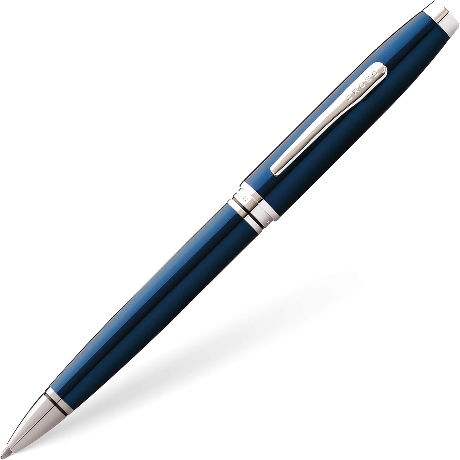 Cross Coventry Ballpoint Pen – Blue Lacquer with Polished Chrome (Blue Ink)