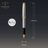 Parker Sonnet Rollerball Pen – Stainless Steel with Gold Trim