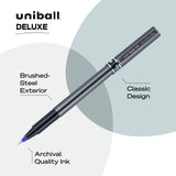 Uni-Ball Deluxe UB-155 Rollerball Pen 0.5mm – Blue, Black & Red | Pack of 3 & 6
