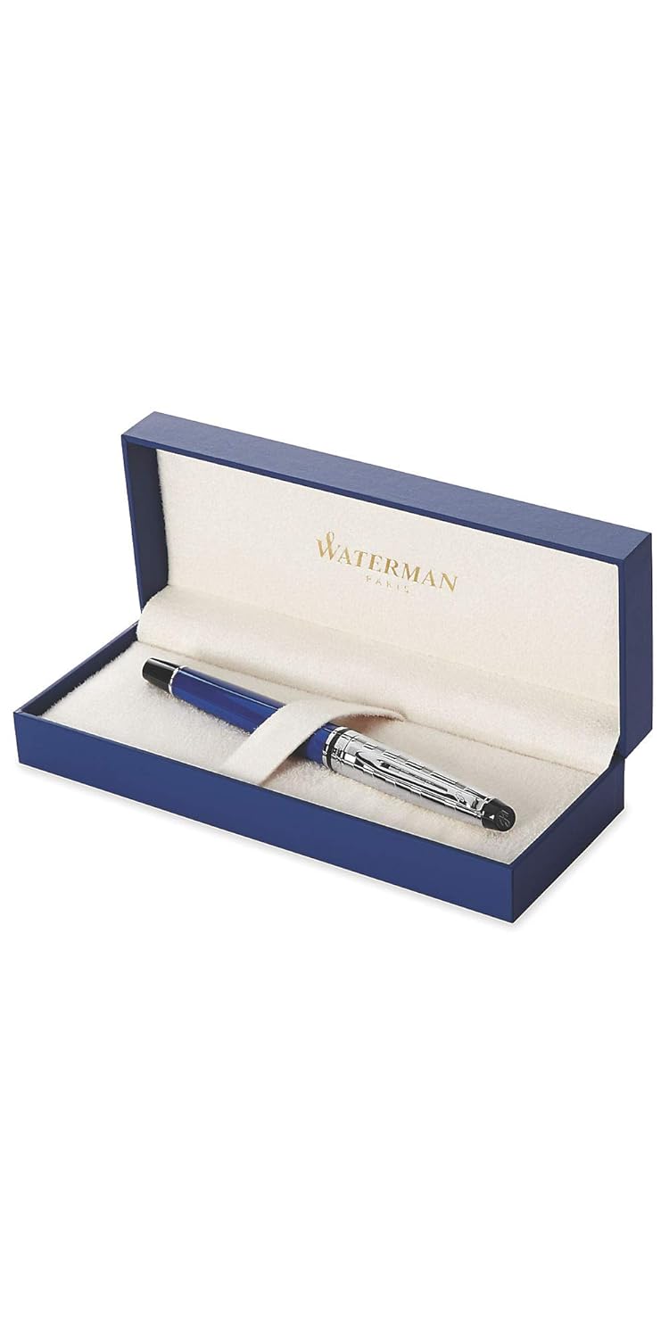 Waterman Expert Blue Obsession ST Rollerball Pen – Premium Writing Instrument