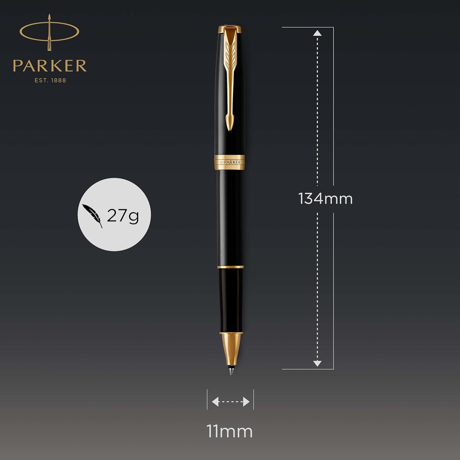 Parker Core Series Black GT Rollerball Pen
