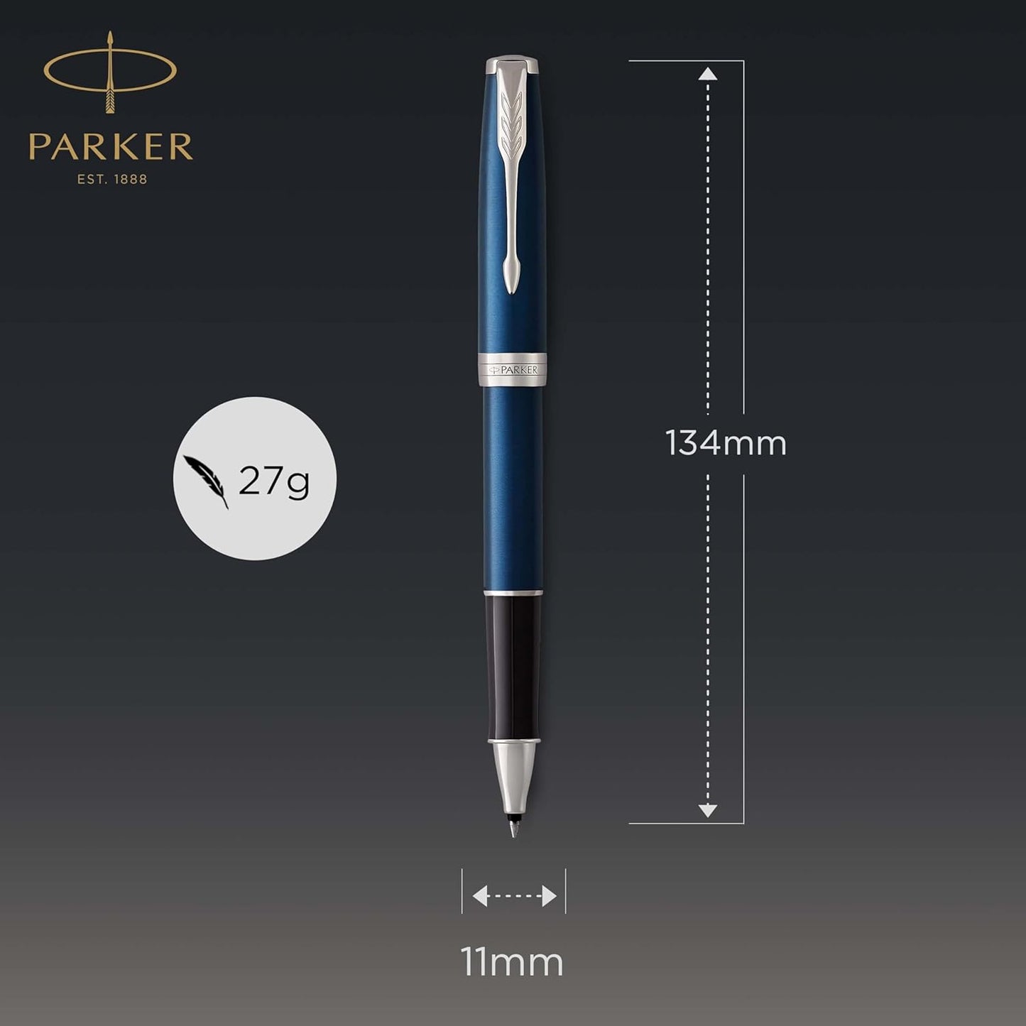 Parker Sonnet Rollerball Pen – Blue Lacquer Palladium Trim