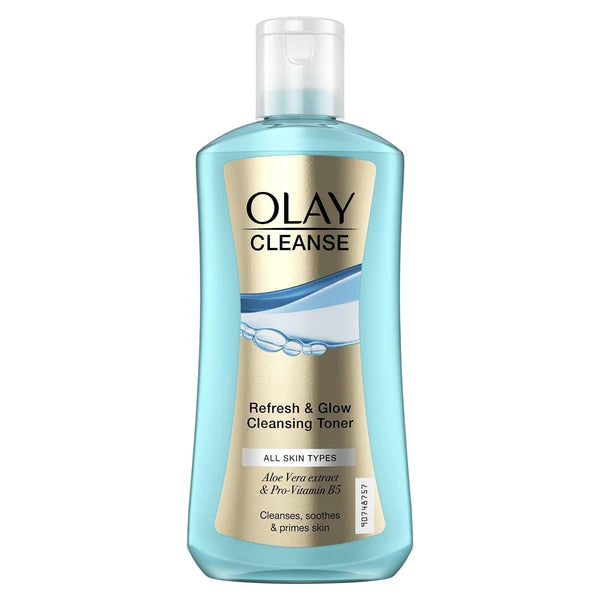 Olay Cleanse Refresh & Glow Cleansing Toner, For All Skin Types, Aloe Vera + Pro-Vitamin B5, 200ml