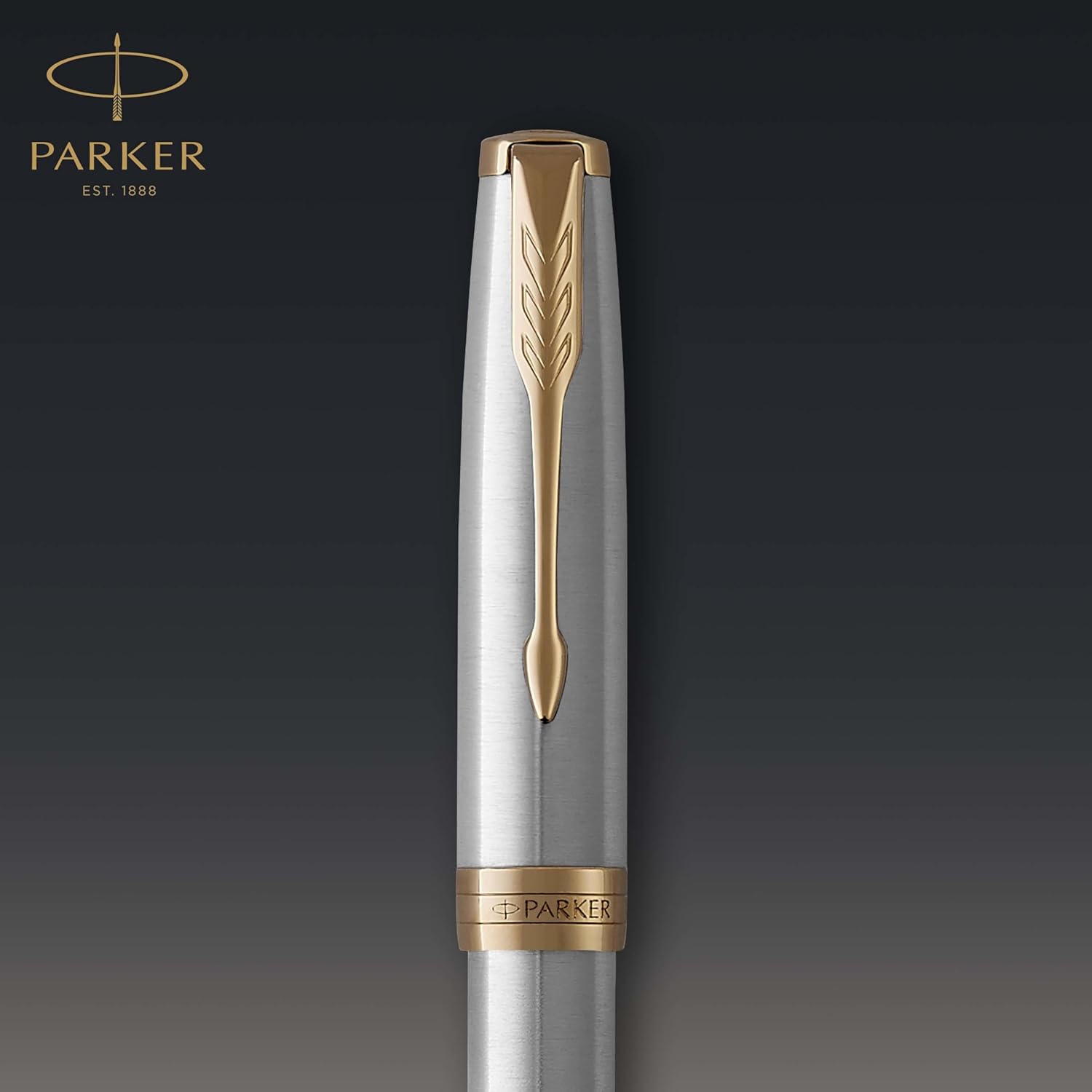 Parker Sonnet Fountain Pen – Stainless Steel with Gold Trim (Medium Nib)