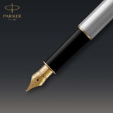 Parker Sonnet Fountain Pen – Stainless Steel with Gold Trim (Medium Nib)