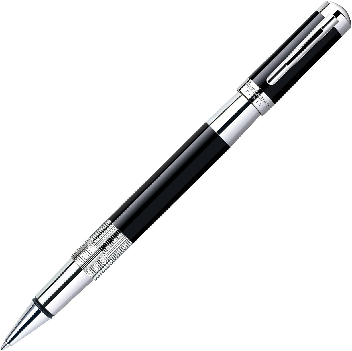Waterman Elegance Rollerball Pen – Black with Silver Trim