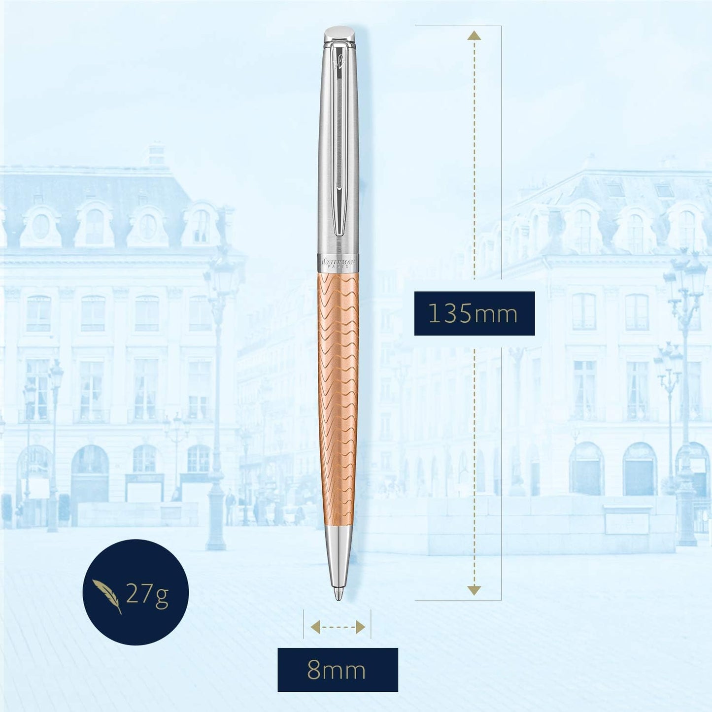 Waterman Hémisphère Deluxe Rose Wave CT Ballpoint Pen