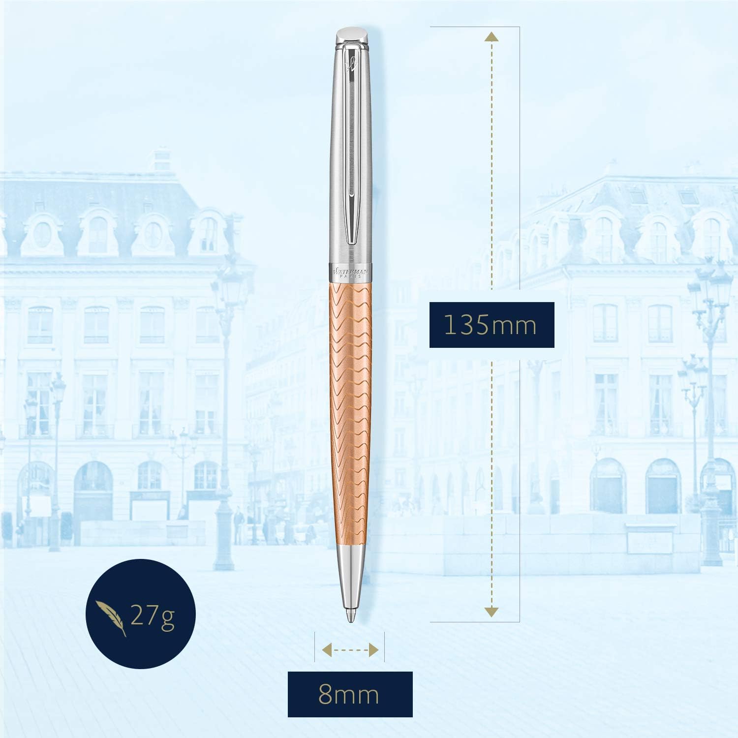 Waterman Hémisphère Deluxe Rose Wave CT Ballpoint Pen