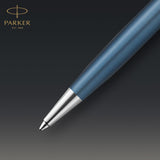 Parker Sonnet Premium Ballpoint Pen – Metal & Blue Satin Finish with Chrome Trim