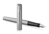 Waterman Graduate Chrome Fountain Pen – Fine Nib, Blue Ink
