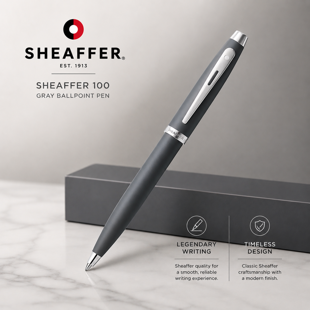 Sheaffer 100 Gray Ballpoint Pen
