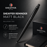 Sheaffer Reminder 9017 Ballpoint Pen — Matte Black | Black PVD Trim