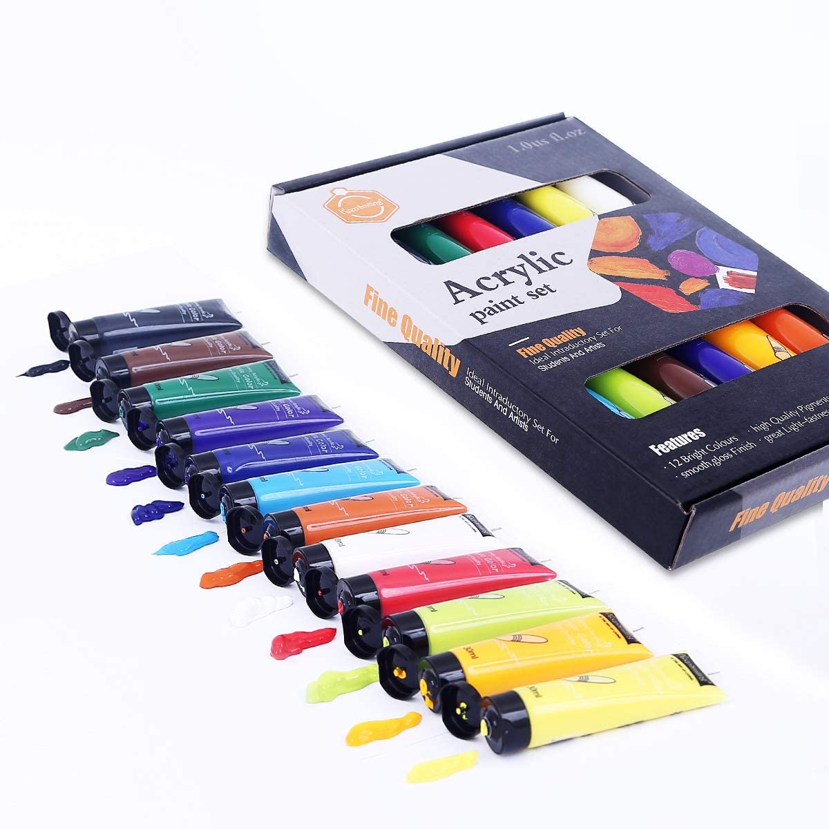 Keep Smiling Acrylic Paint 30ml Set Of 12