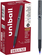 Uni-Ball Deluxe UB-155 Rollerball Pen 0.5mm – Blue, Black & Red | Pack of 3 & 6