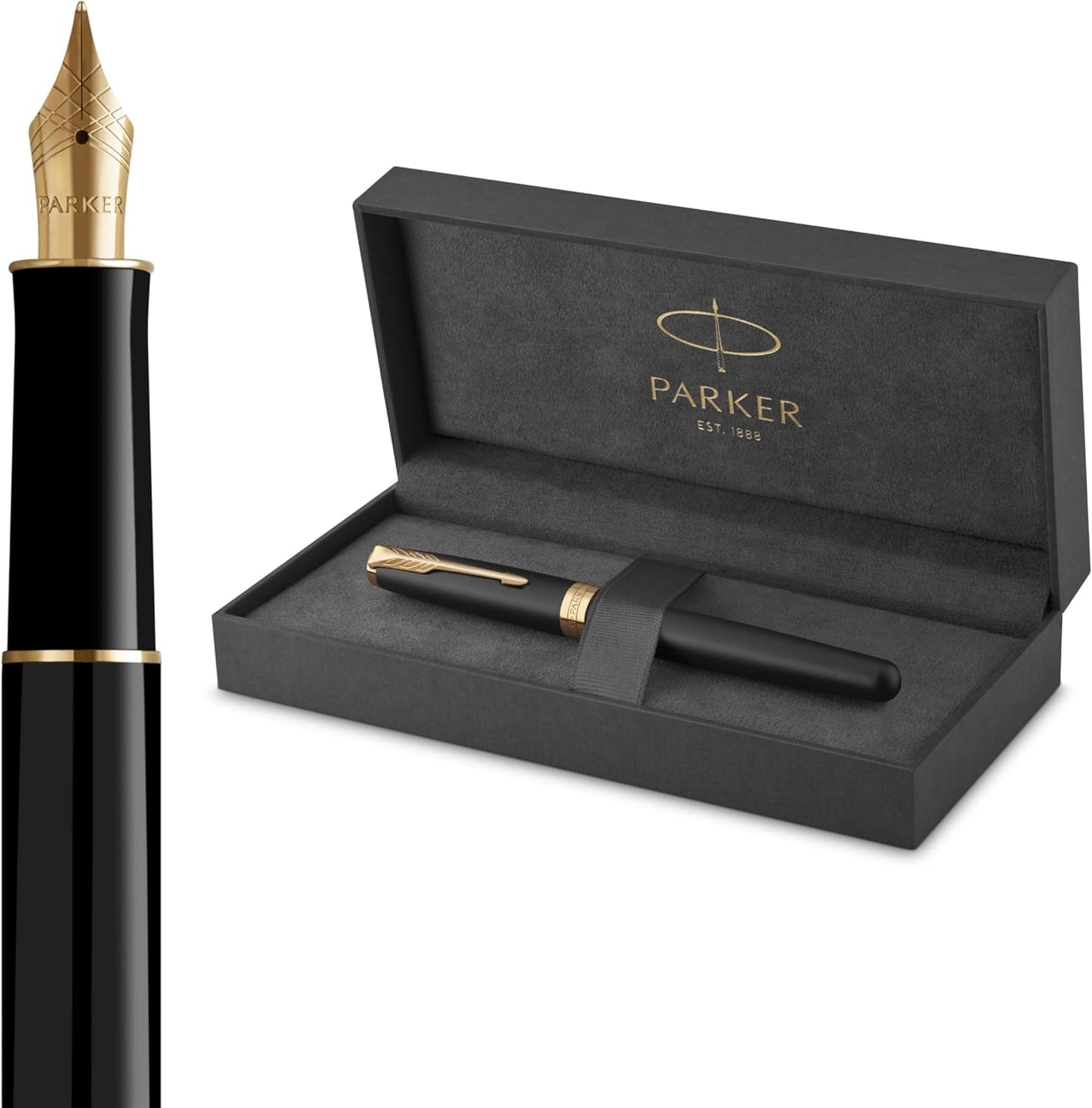 Parker Sonnet Matte Black Lacquer GT Fountain Pen