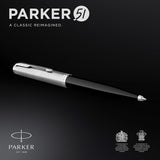 Parker 51 Chrome Trim Black Ballpoint Pen
