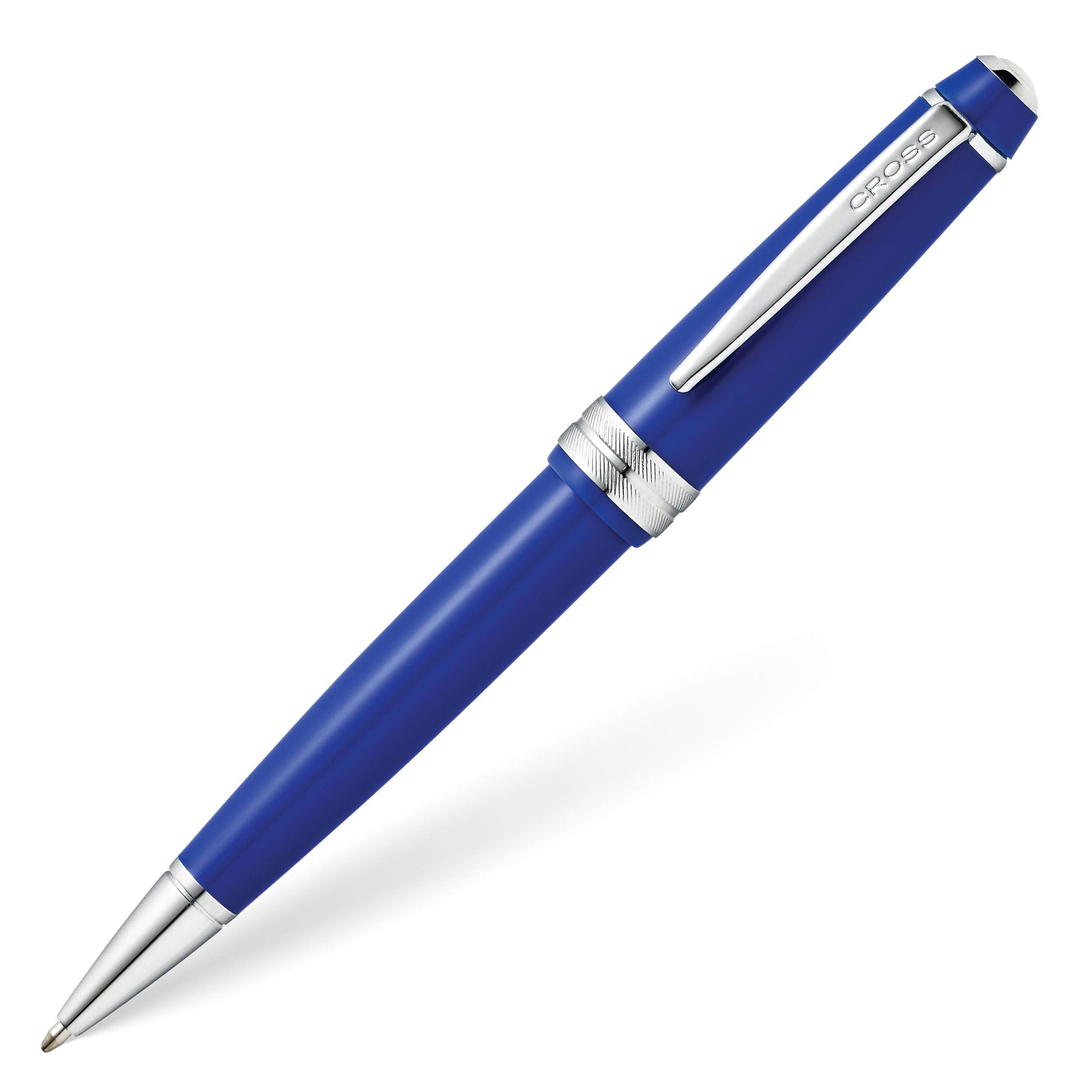 Cross Bailey Light Ballpoint Pen – Glossy Blue & Polished Chrome Trim (Medium)