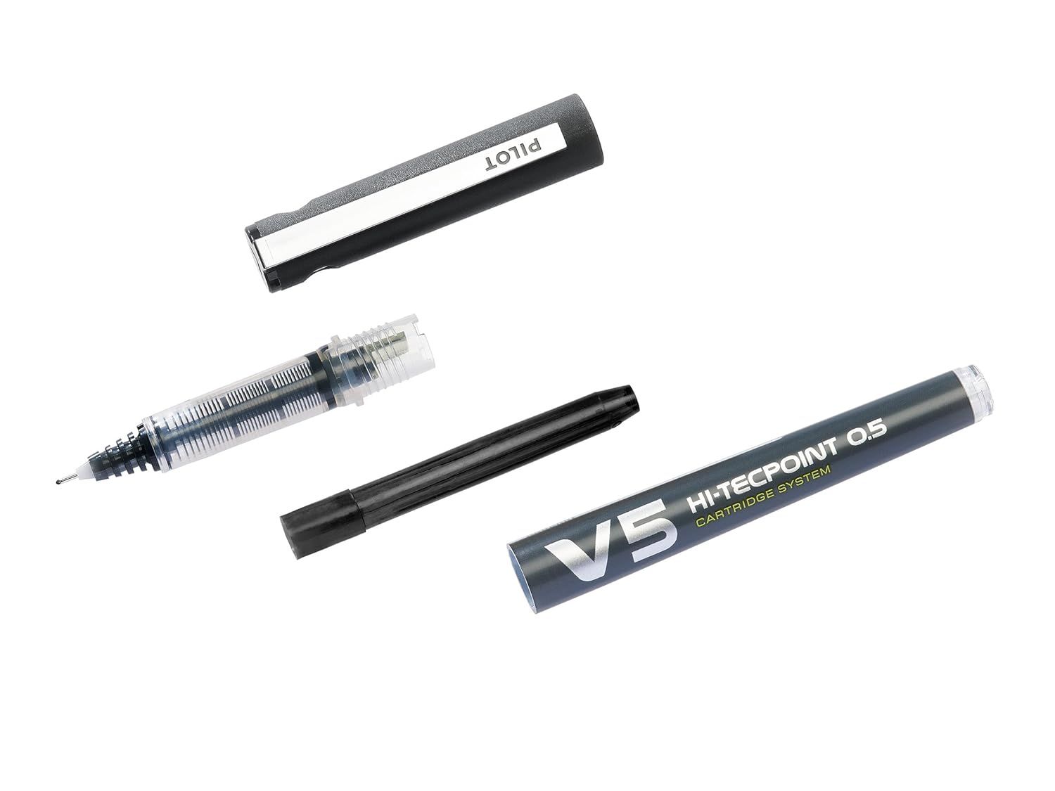 Pilot Hi-Tecpoint V5 Refillable Liquid Ink Rollerball Pen Black