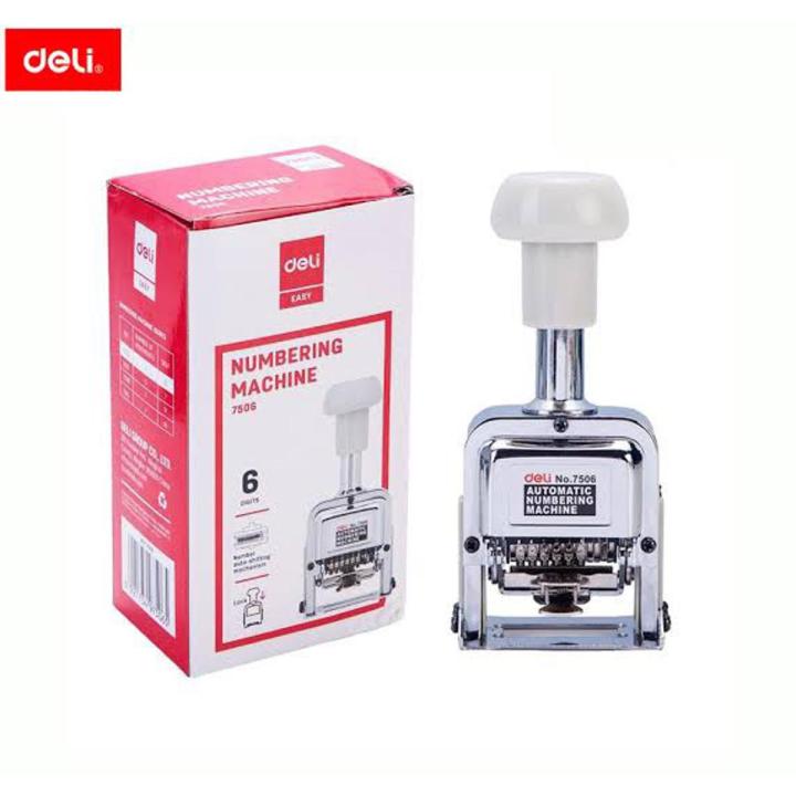 Deli E7506 6-Digit Automatic Numbering Machine
