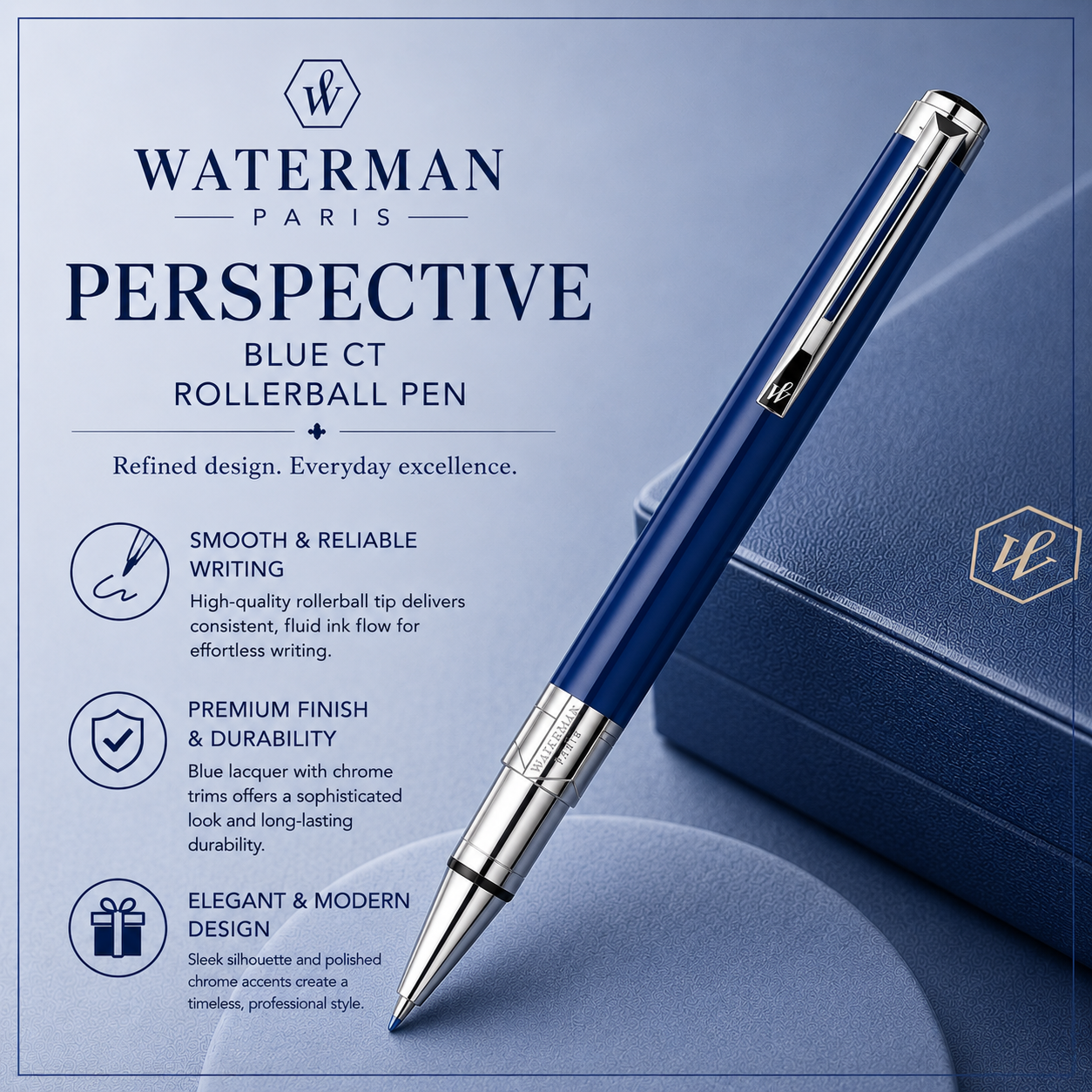 Waterman Perspective Blue CT Rollerball Pen