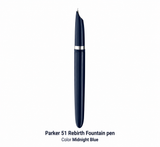 Parker 51 Rebirth Fountain Pen — Iconic Hooded Nib 4 colors