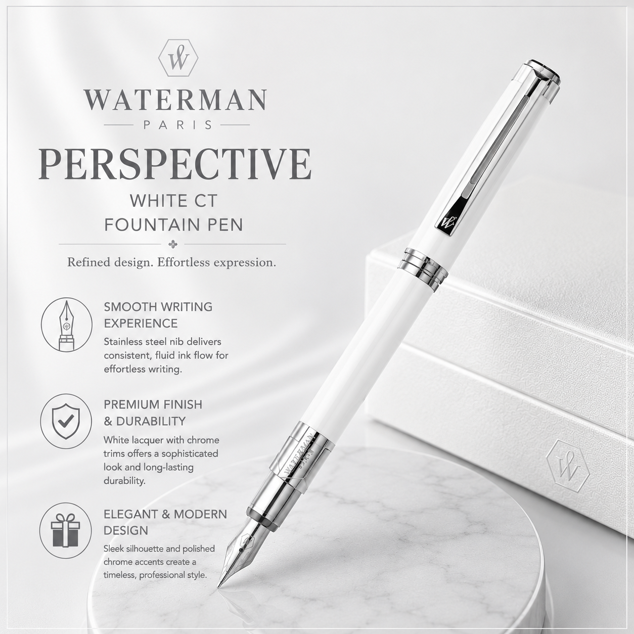 Waterman Perspective White CT Fountain Pen