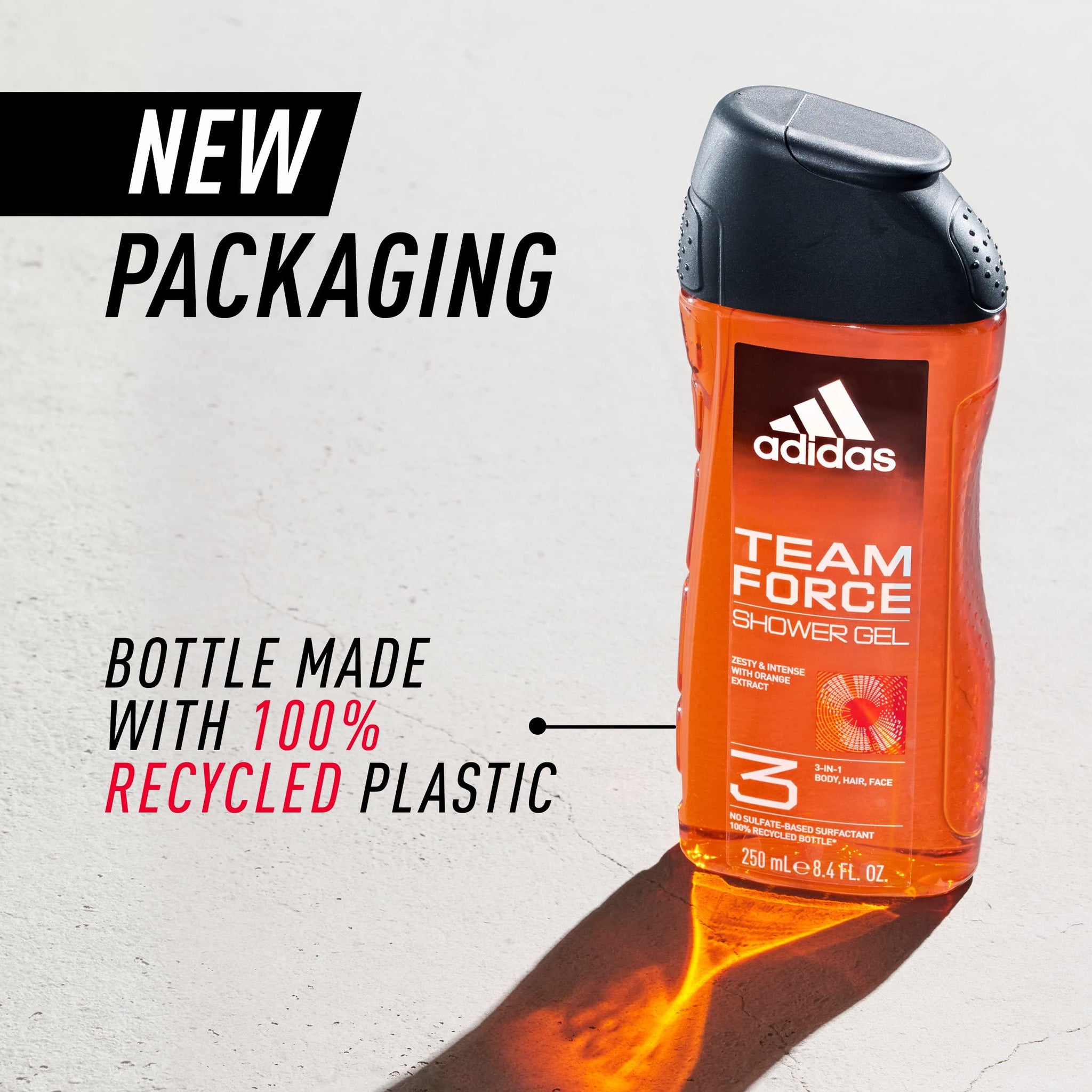 Adidas Team Force 3-in-1 Shower Gel for Men – 250ml