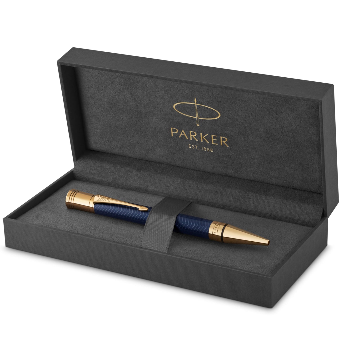 Parker Duofold Prestige Ball Pen – Blue Chevron GT | Luxury Ballpoint