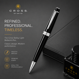 Cross Bailey Light Ballpoint Pen – Black Resin & Chrome