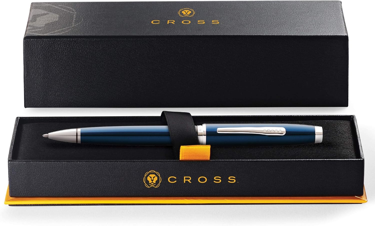 Cross Coventry Ballpoint Pen – Blue Lacquer with Polished Chrome (Blue Ink)