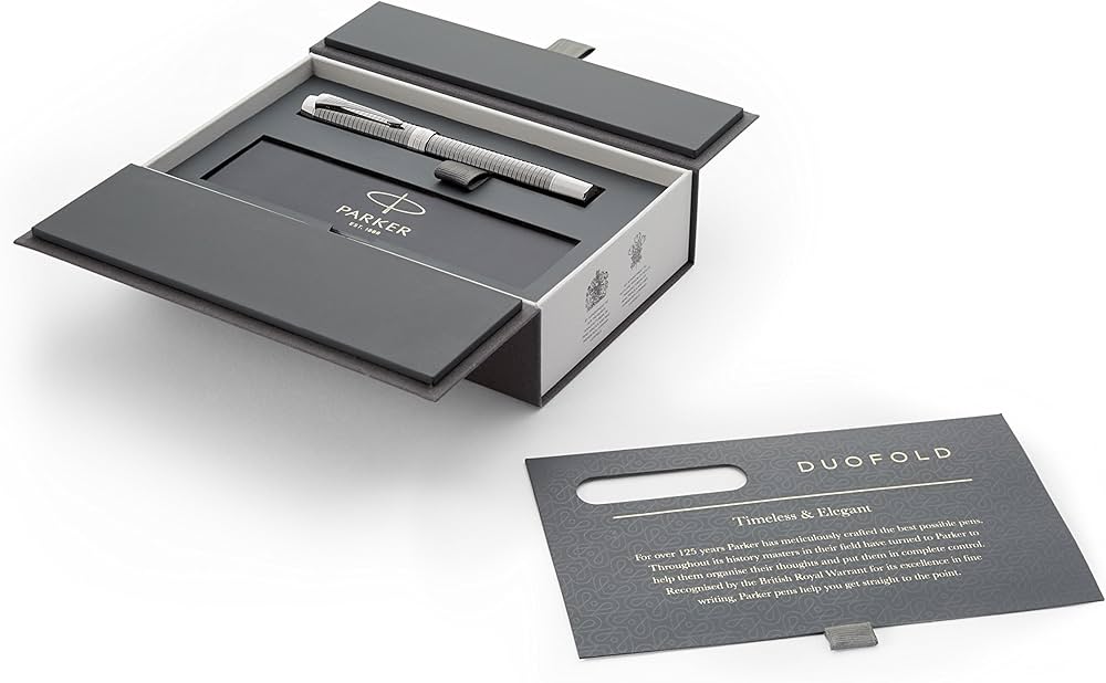 Parker Duofold Prestige Ruthenium Chiselled CT Fountain Pen