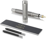 Parker Duofold Prestige Ruthenium Chiselled CT Fountain Pen