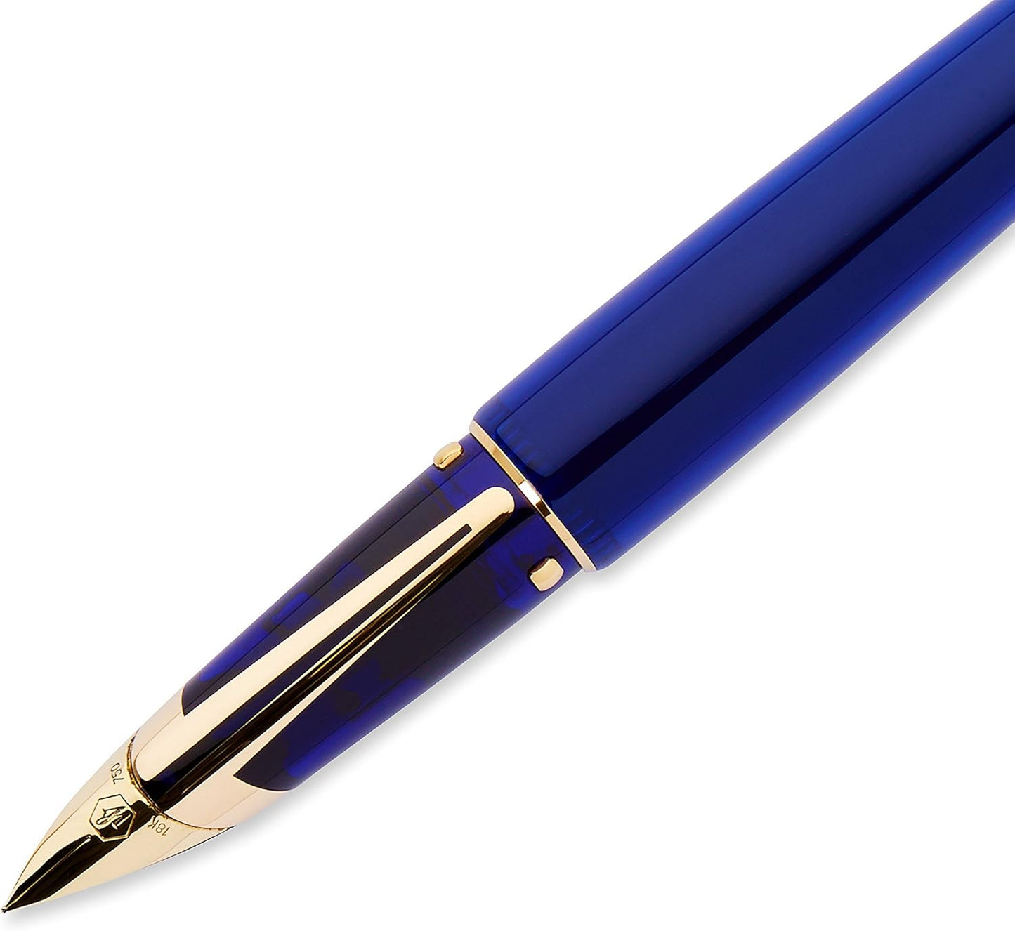 Waterman Edson Fountain Pen – Sapphire Blue Gold Trim (GT) Medium Nib