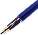 Waterman Edson Fountain Pen – Sapphire Blue Gold Trim (GT) Medium Nib
