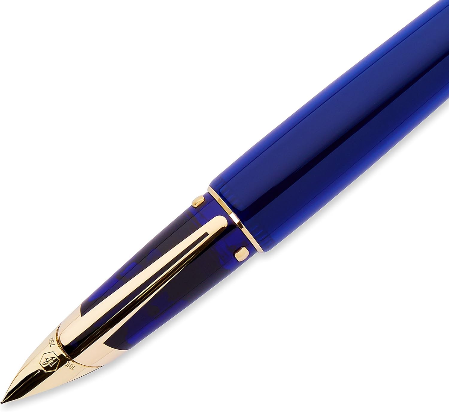 Waterman Edson Fountain Pen – Sapphire Blue Gold Trim (GT) Medium Nib