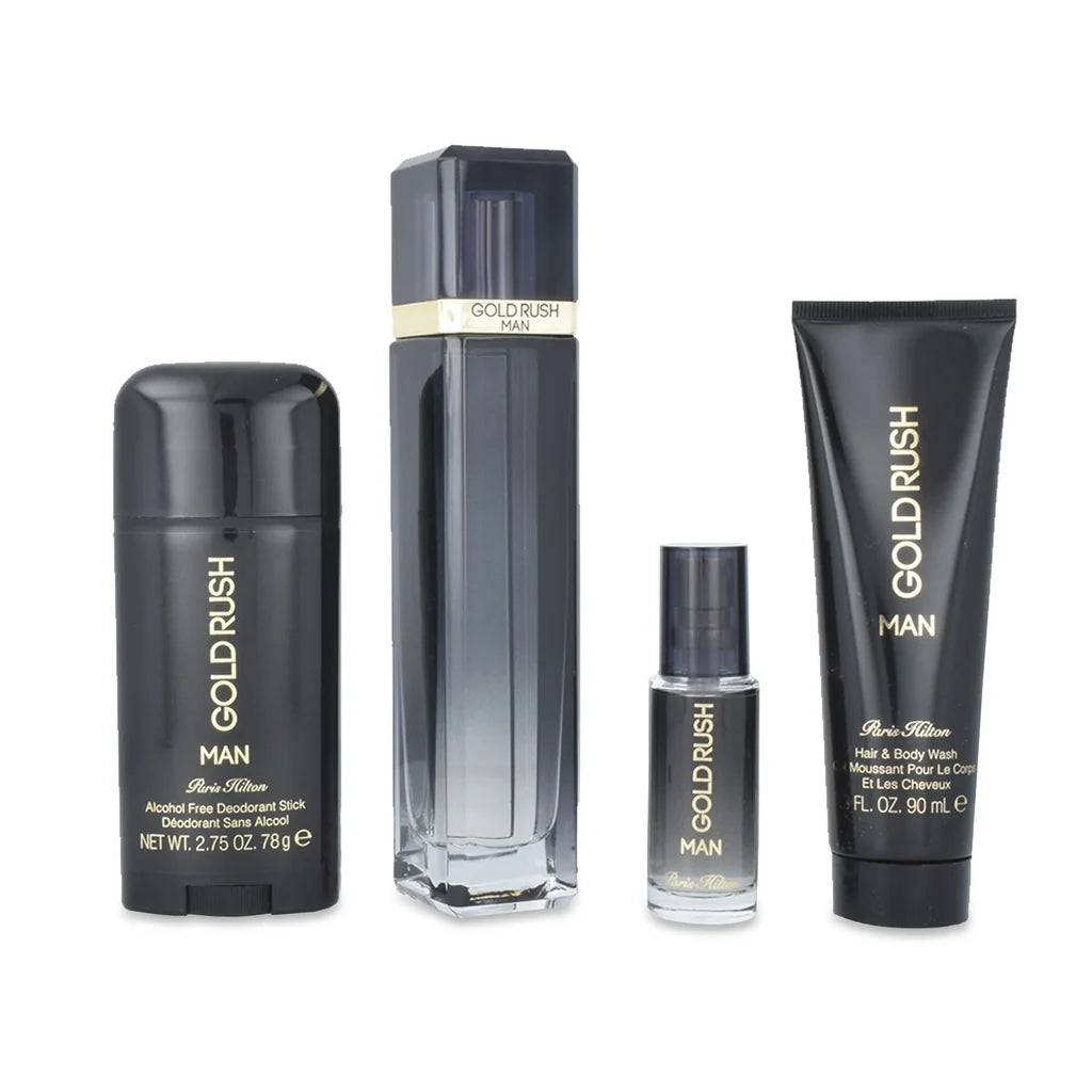 Paris Hilton Gold Rush Men Set EDT 100Ml+EDT 15Ml+B Wash Gel 90Ml+Deo Stick 78G