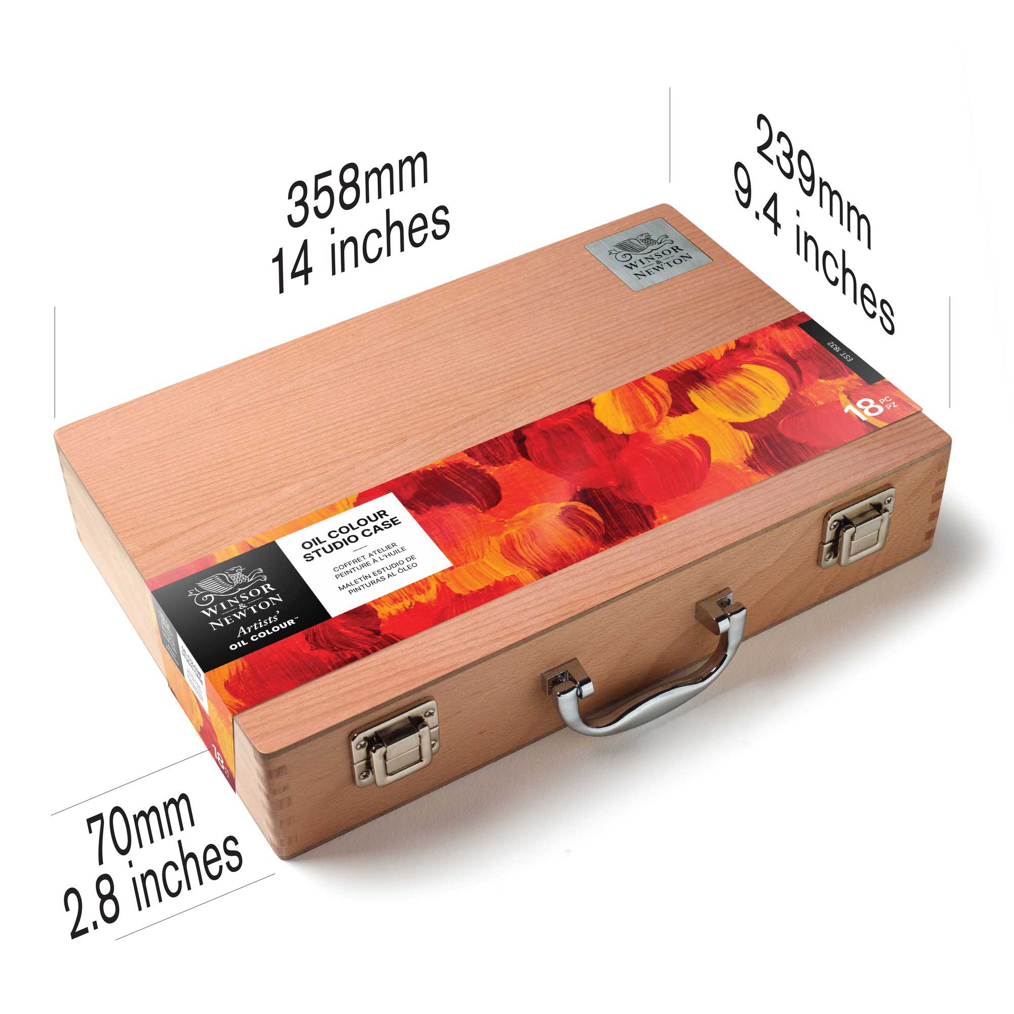 Winsor & Newton Artists' Oil Colour Studio Wooden Case