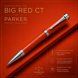 Parker Duofold Classic Ball Pen – Big Red CT | Iconic Luxury Ballpoint