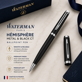 Waterman Hémisphère Ballpoint Pen – Metal & Black CT