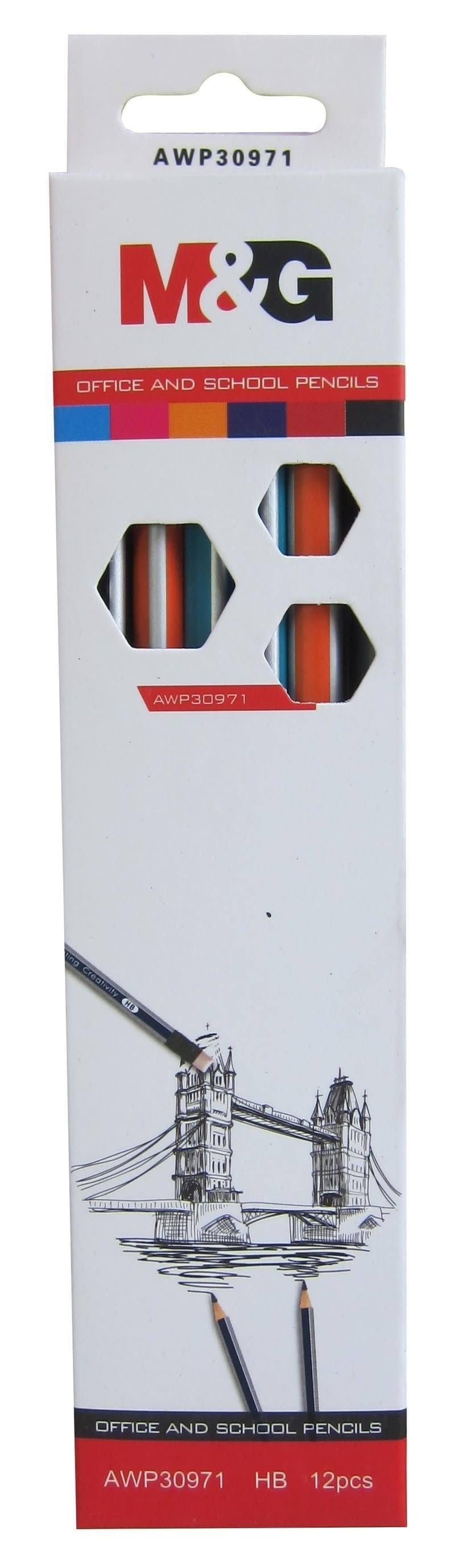 M&G Wooden Pencil with Eraser HB AWP 30971 Single Piece