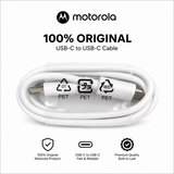 Motorola USB-C to USB-C Cable 1M – 100% Original Fast Charging & Data Sync (Type-C PD Cable)