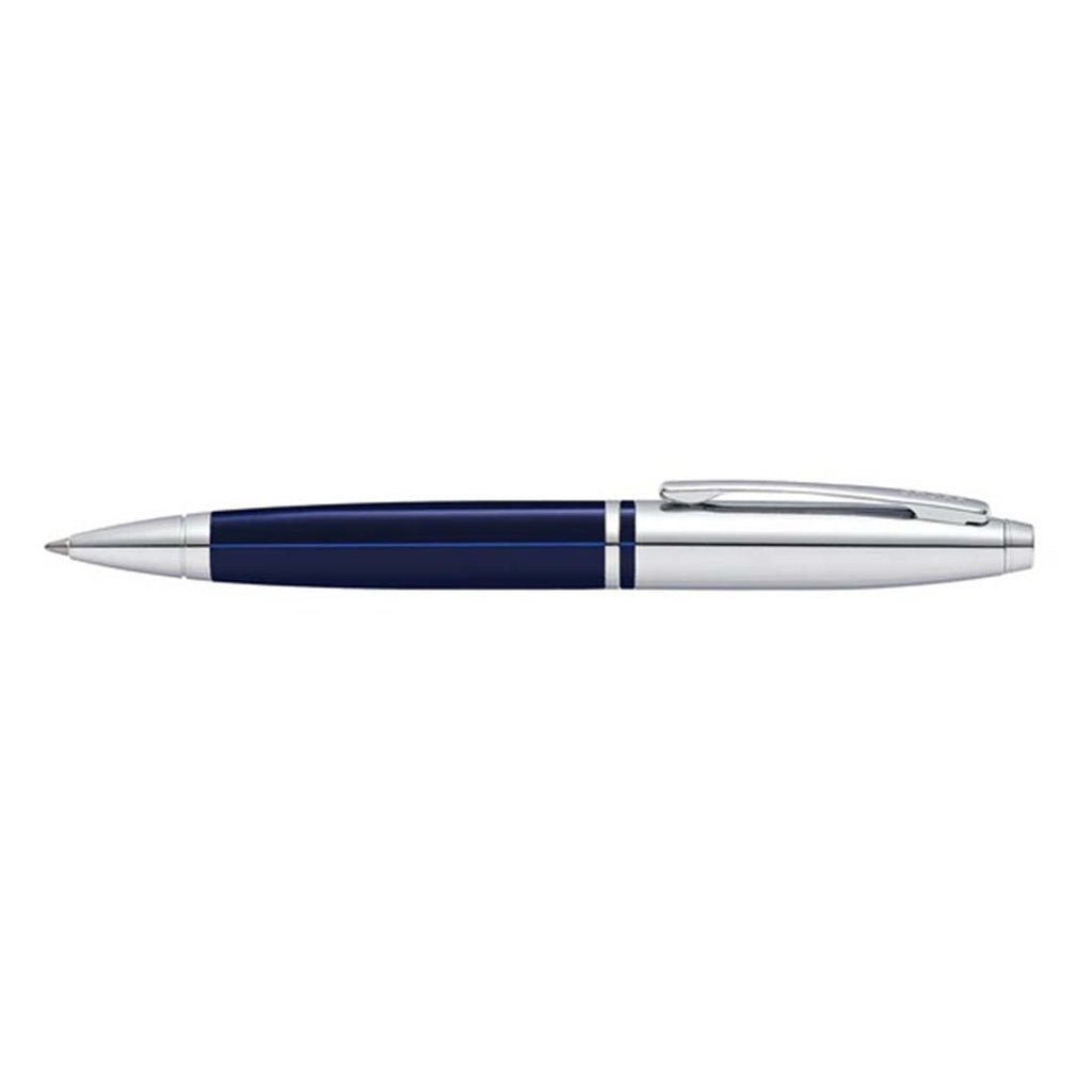 Coventry Blue Lacquer with Polished Chrome Appointments Ballpoint Pen (Blue Ink)