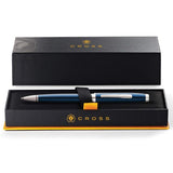 Cross Coventry Ballpoint Pen – Blue Lacquer with Polished Chrome (Blue Ink)