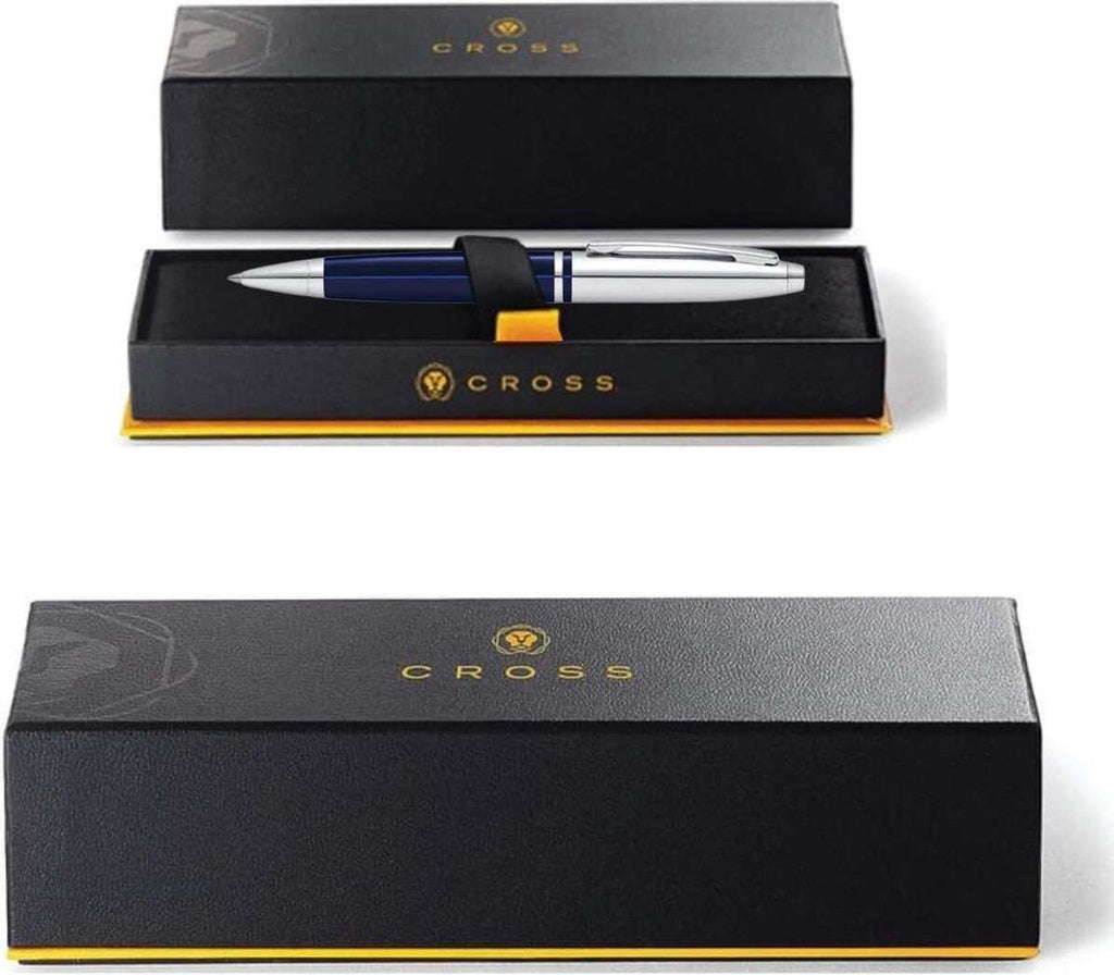 Coventry Blue Lacquer with Polished Chrome Appointments Ballpoint Pen (Blue Ink)