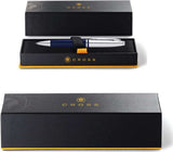 Coventry Blue Lacquer with Polished Chrome Appointments Ballpoint Pen (Blue Ink)