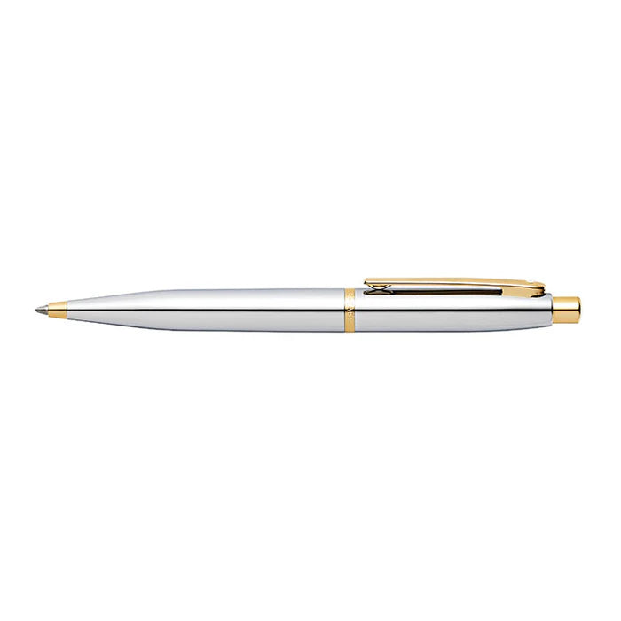 Sheaffer VFM Chrome Gold Trim Ballpoint Pen 9422