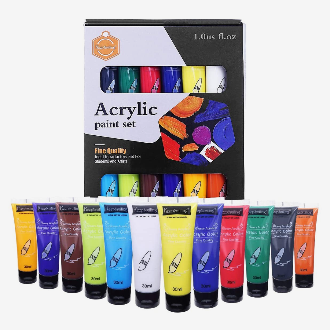 Keep Smiling Acrylic Paint 30ml Set Of 12