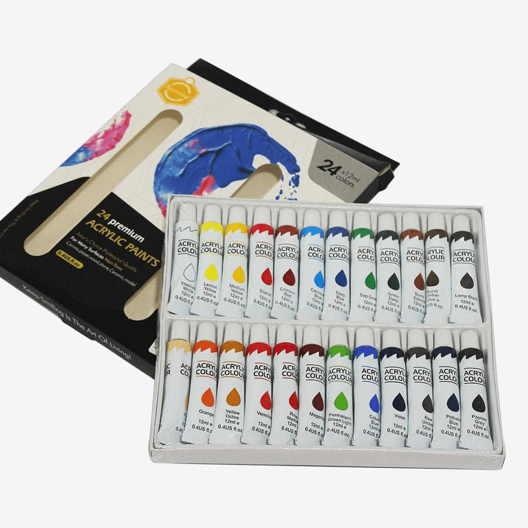 Keep Smiling Acrylic Paints Tube 12ml Set Of 24